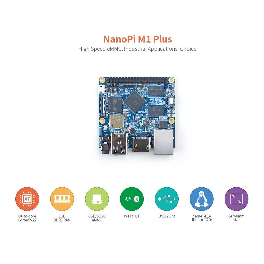 NanoPi M1 ÷ ŰƮ, AllwinnerH3  Cortex-A7,1.2GHz, Wi-Fi  BT,USB2.0,HDMI OpenWRT,   Ϻ DietPi Kali, 1G RAM,